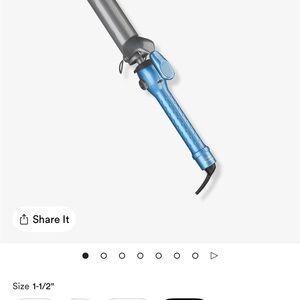 Blue Hair Styling Curling Iron